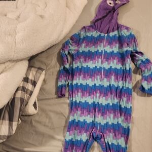Cozy Blue and Purple Kids Onesie - Fortnite Llama